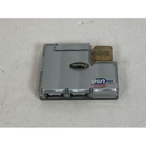 Stratitec USBM4EXT Hi-Speed USB 2.0 4-Port Extension Hub Silver Clear Swivel